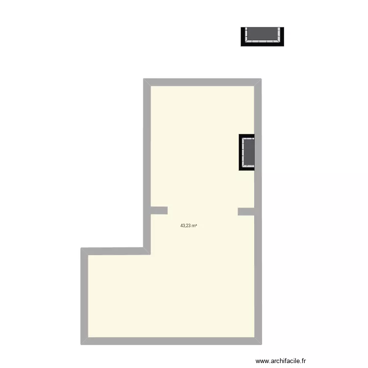 Maison 59. Plan de 1 et 43 m² Maison 59. Plan de 1 et 43 m²