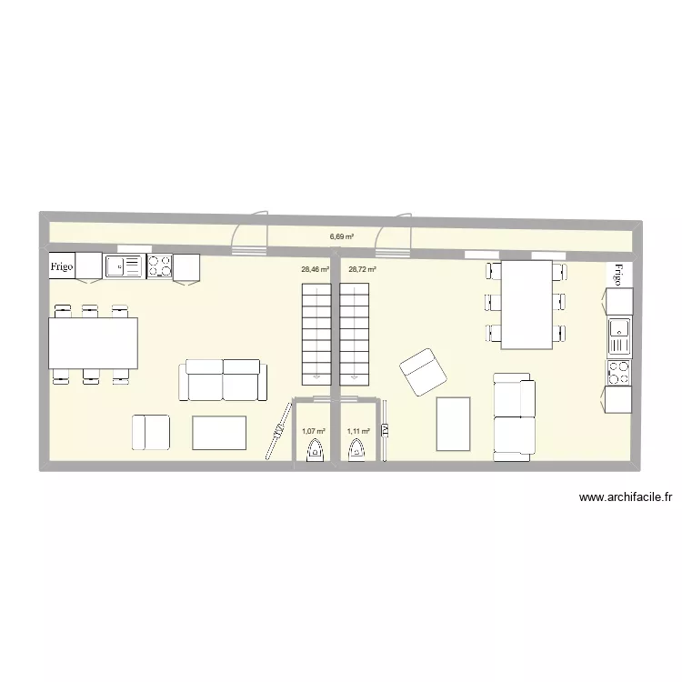 st g&eacute;raud. Plan de 14  et 140 m²