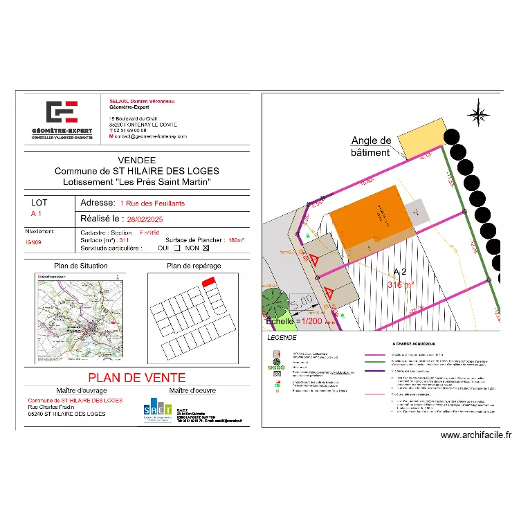 Saint Hilaire des Loges - A1. Plan de Saint Hilaire des Loges - A1. Plan de