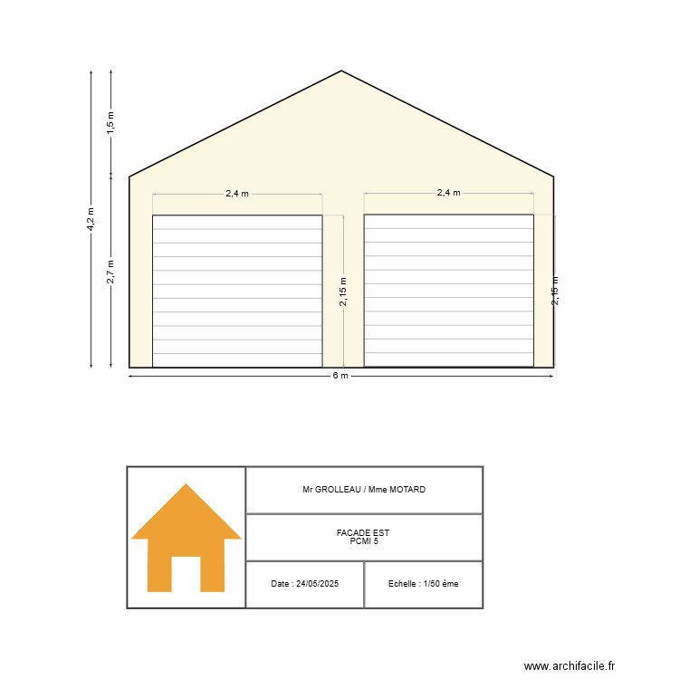 FACADE EST DEFINITIVE 2. Plan de 0 pièce et 0 m2