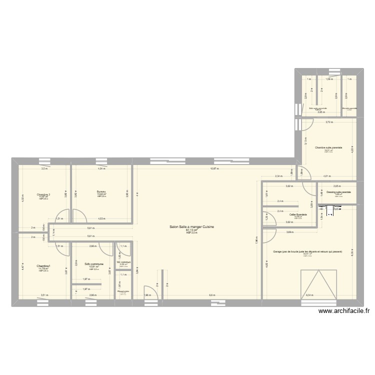 Maison Antoine et Manon &eacute;tude plancher chauffant. Plan de 0 pièce et 0 m2