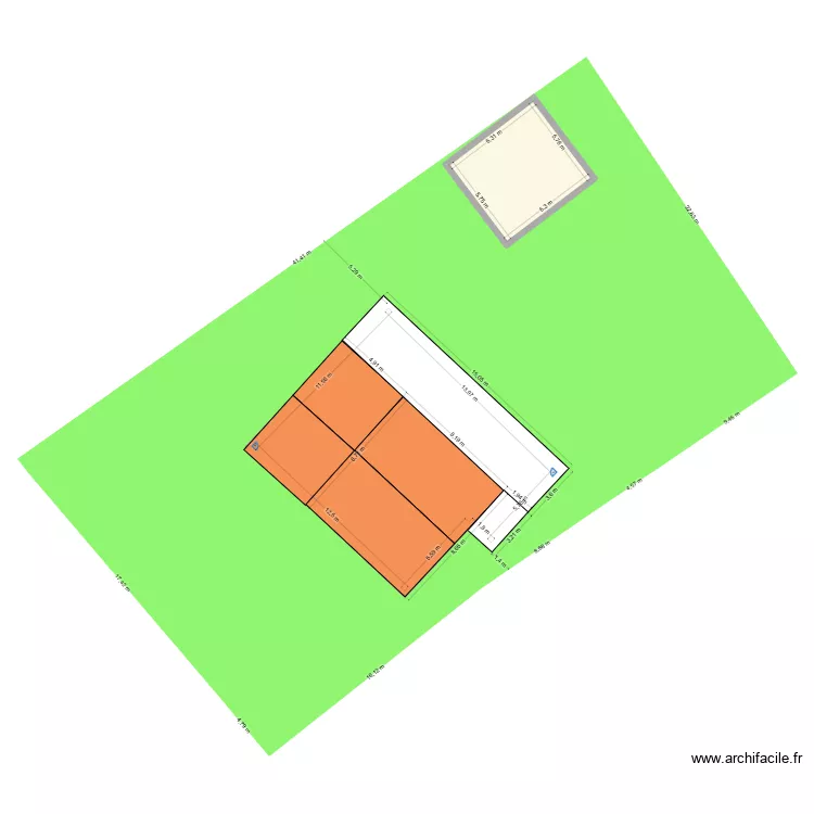 LOMPRET PLAN DE TOITURES PROJET. Plan de 2 et 188 m² LOMPRET PLAN DE TOITURES PROJET. Plan de 2 et 188 m²