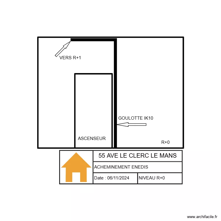 ACHEMINE ENEDIS R+0. Plan de 