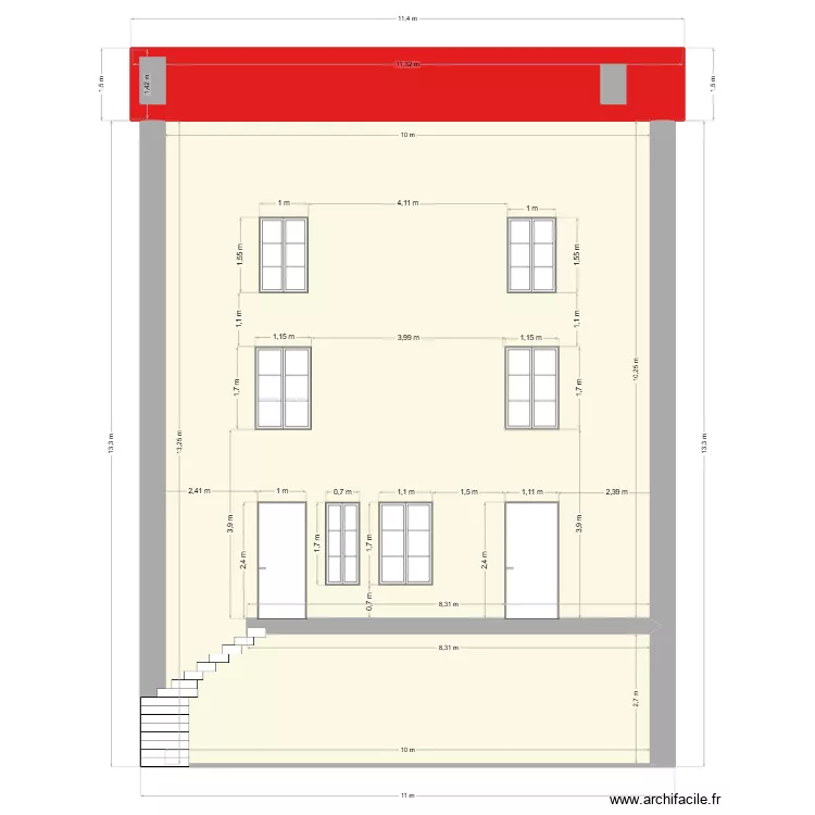 Kevin69860 - 210m2 fa&ccedil;ade Est actuel. Plan de 