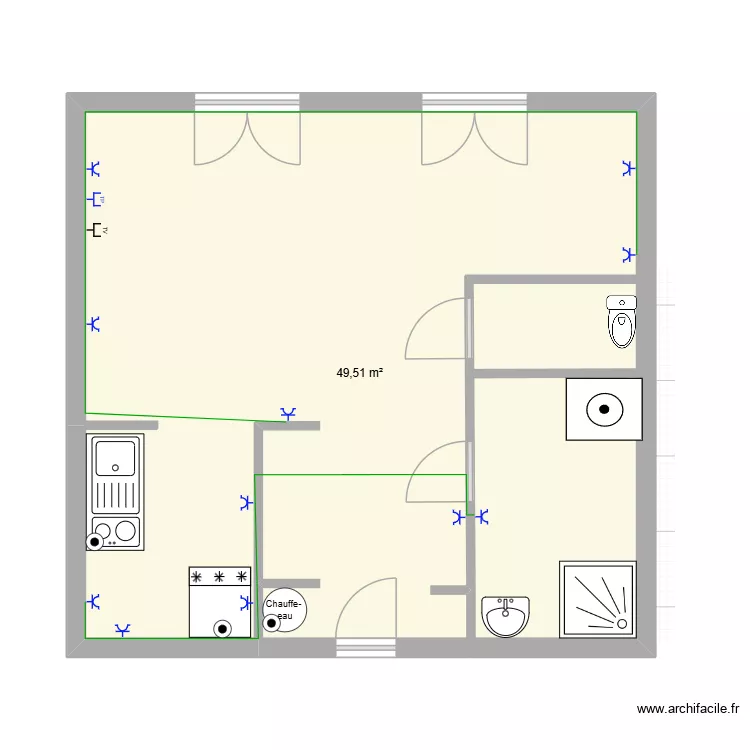 plan de Calys. Plan de 1 Pièce et 50 m² plan de Calys. Plan de 1 Pièce et 50 m²