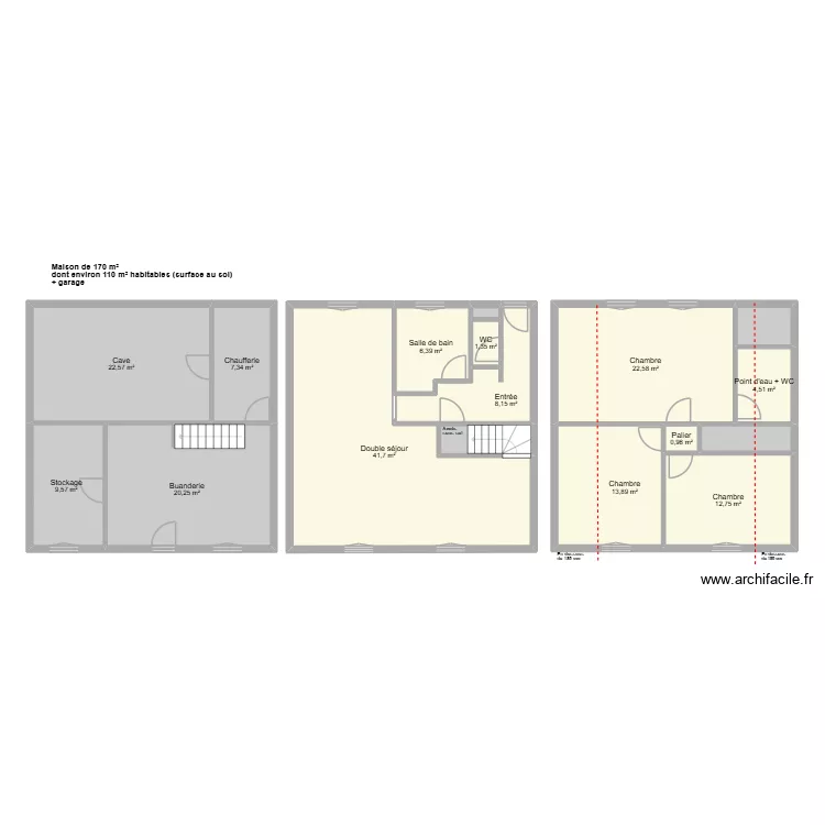 TARRON. Plan de 18  et 182 m²