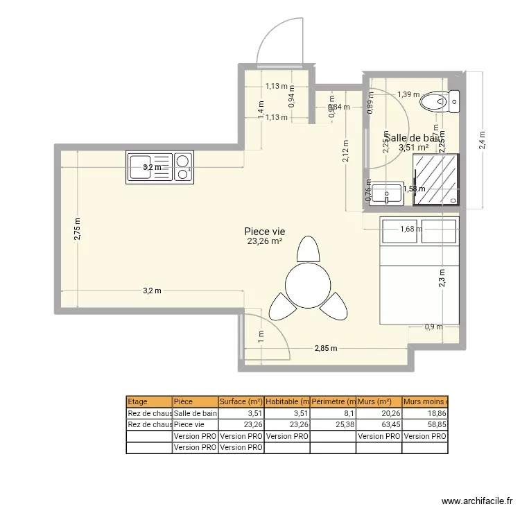 sophie 1. Plan de 2 et 27 m² sophie 1. Plan de 2 et 27 m²