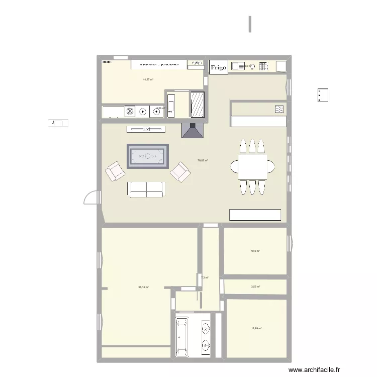 plan du cocon. Plan de 9  et 177 m²