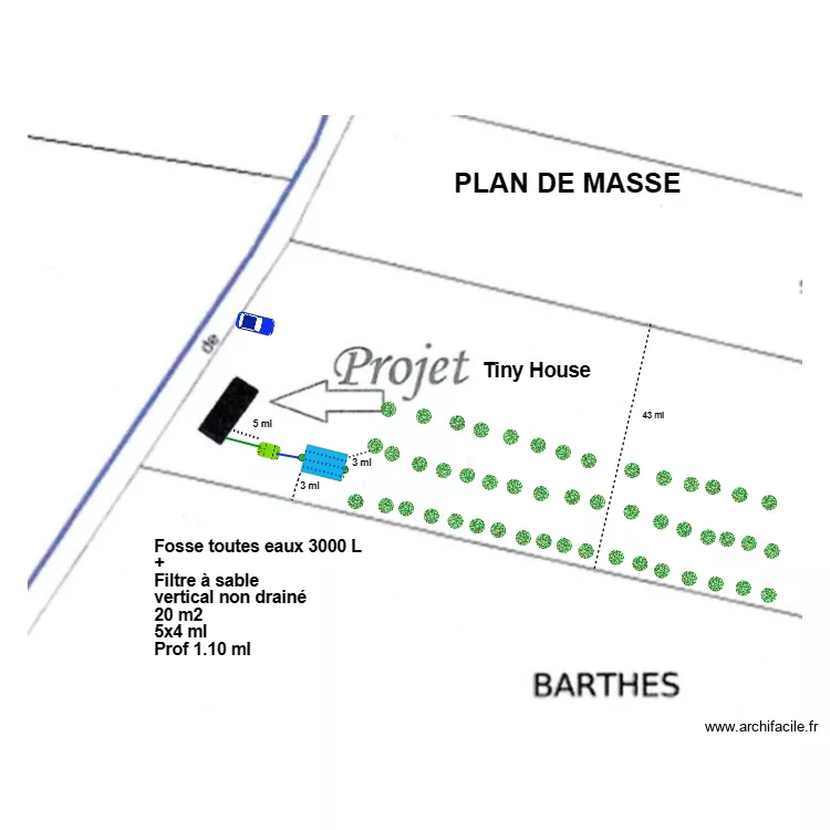 Dulherm Fitre &agrave; Sable. Plan de 