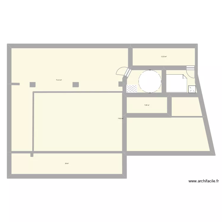 SQUASH / CIDREDRIE / SPA. Plan de 5 pièces et 243 m² SQUASH / CIDREDRIE / SPA. Plan de 5 pièces et 243 m²