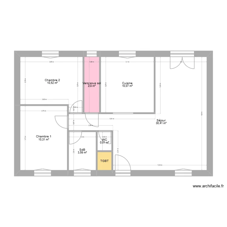 MOREL - PILLARD (1). Plan de 8  et 70 m²