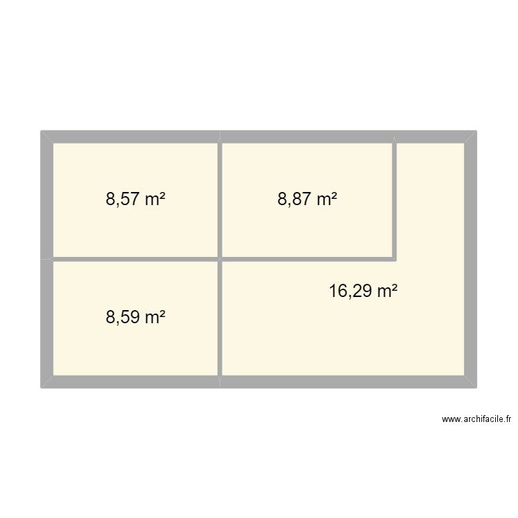 Briand LHay. Plan de 4 pièces et 42 m2