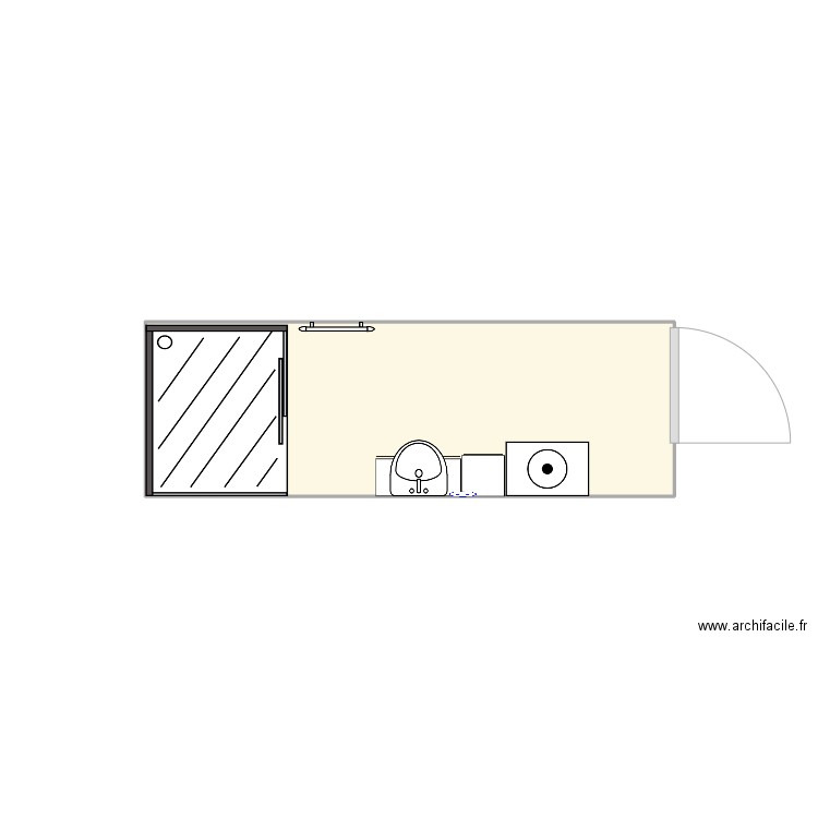 Lafleur bathroom. Plan de 1 pièce et 4 m2