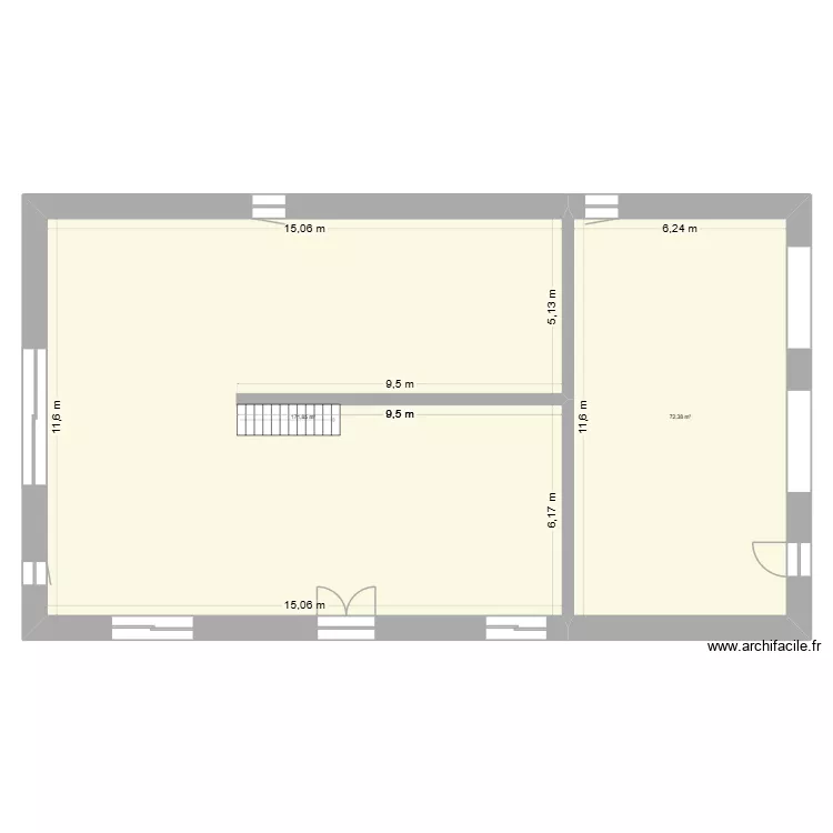 mosca. Plan de 2  et 244 m²