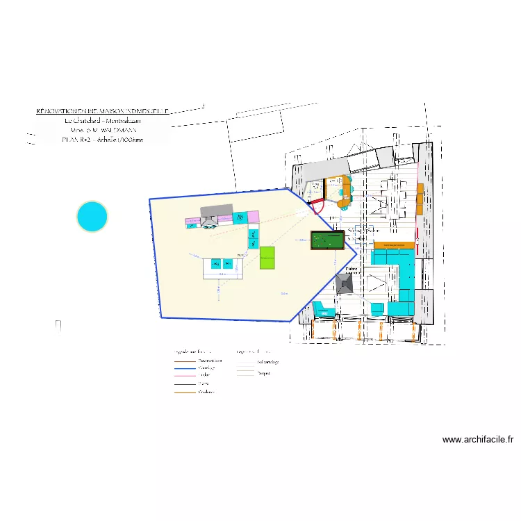 CHATELARD NOUVELLE TOITURE. Plan de 3  et 83 m²