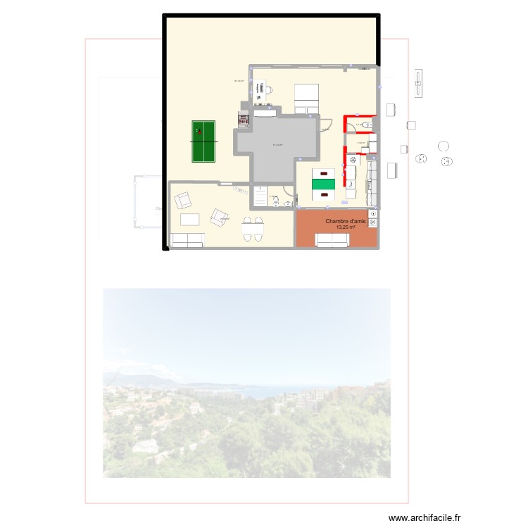 Fabron salon veranda 2. Plan de 0 pièce et 0 m2