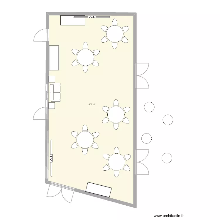Baby Shower. Plan de 1  et 81 m²