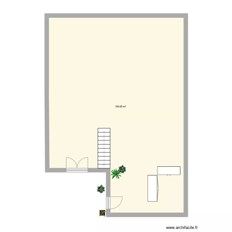Mon magasin. Plan de 1 Pièce et 100 m² Mon magasin. Plan de 1 Pièce et 100 m²