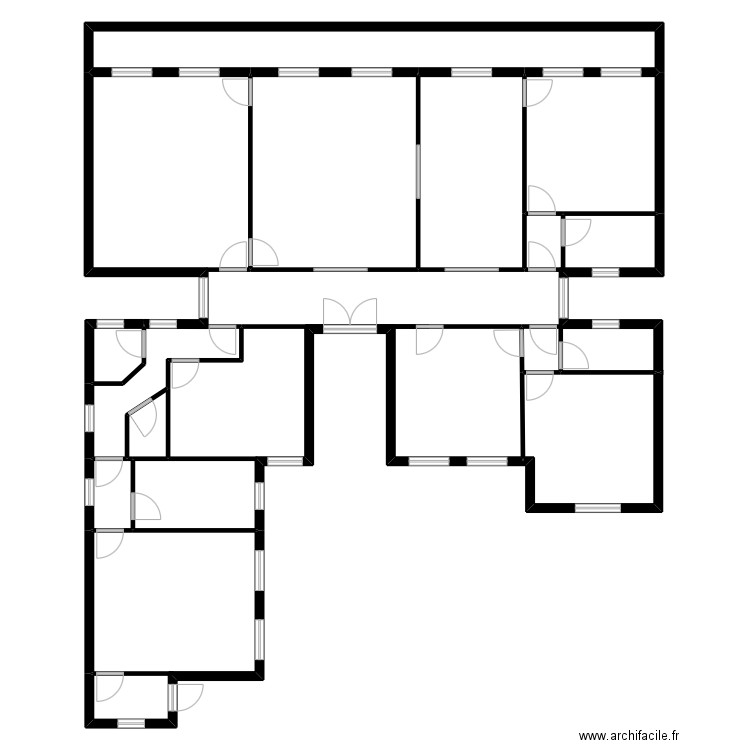 DE KERVILER. Plan de 11 pièces et 205 m2