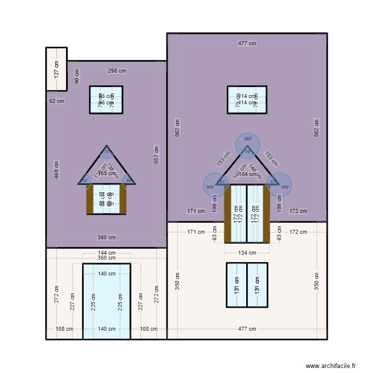 carnac façade sud. Plan de 0 pièce et 0 m2