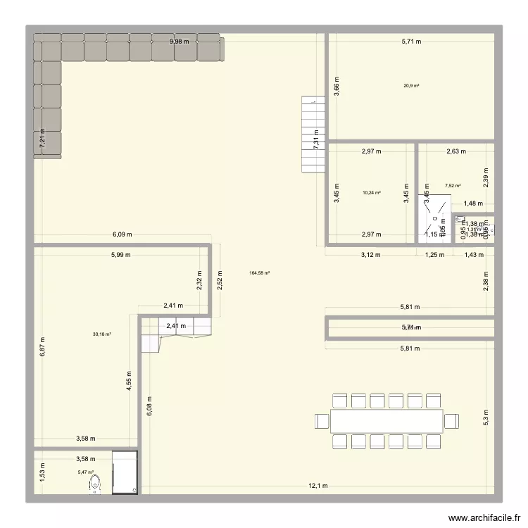plan Maison 3. Plan de 8  et 244 m²
