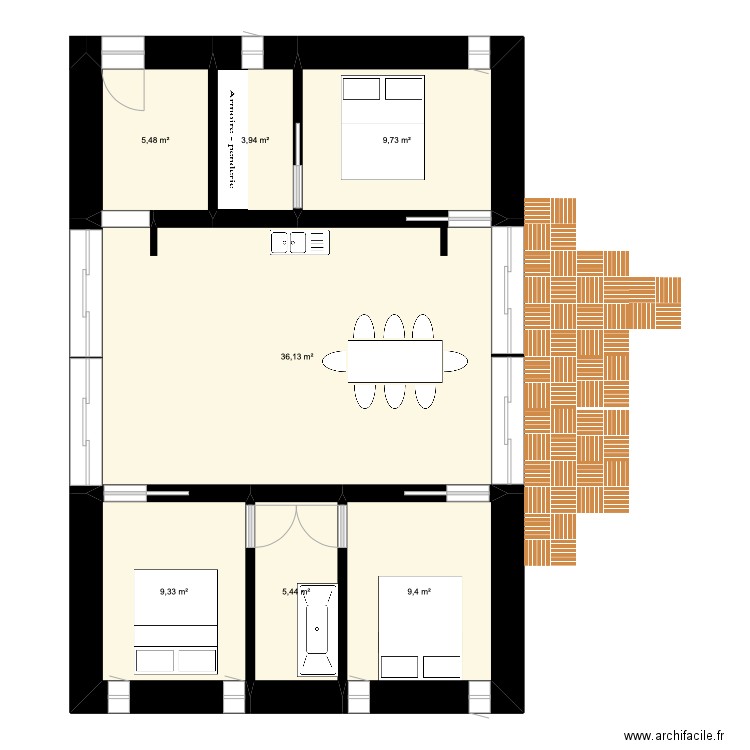 Maison terre. Plan de 0 pièce et 0 m2