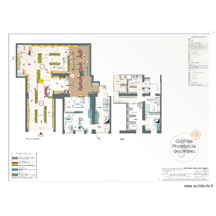 Grande Pharmacie Des Halles Sète plan etiquettes . Plan de 0 pièce et 0 m2