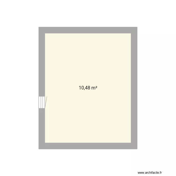 Mezzanine. Plan de 1 Pièce et 10 m²