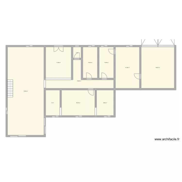 Maison 1. Plan de 11  et 216 m²