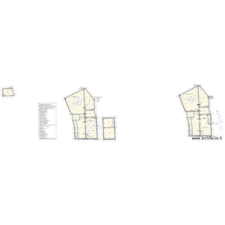 plan incendie. Plan de 18 pièces et 322 m2