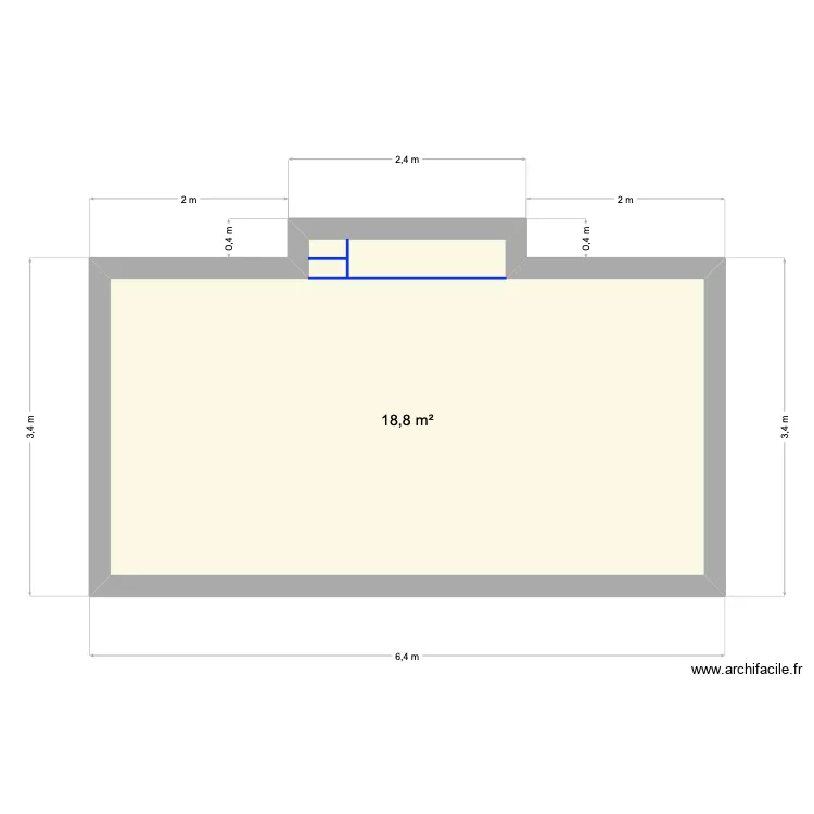 piscine magenta. Plan de 