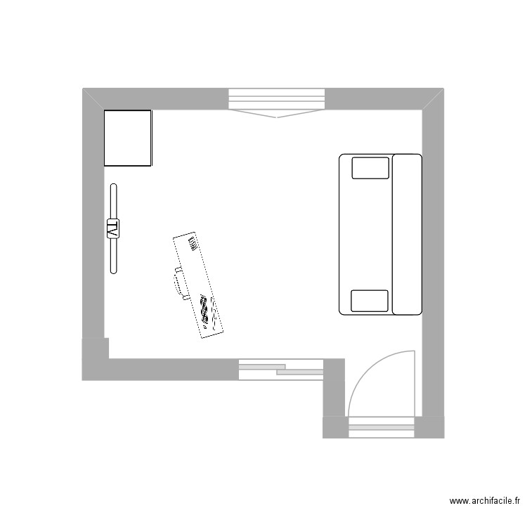 chambre. Plan de 0 pièce et 0 m2