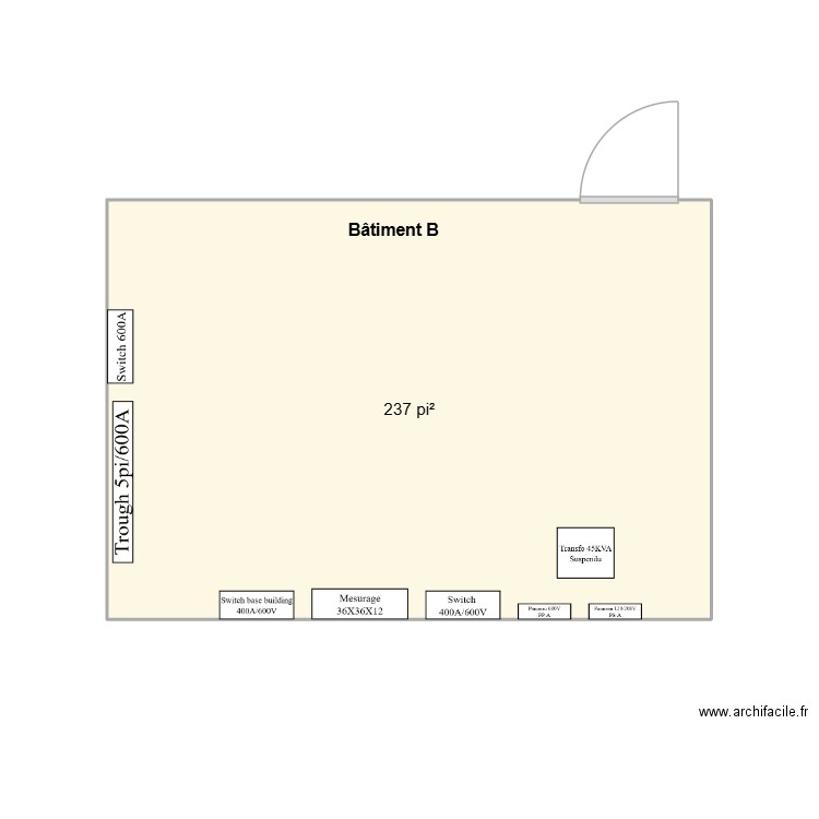 Beauward Bâtiment B. Plan de 1 pièce et 22 m2
