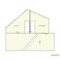 Plan de coupe pignon escalier