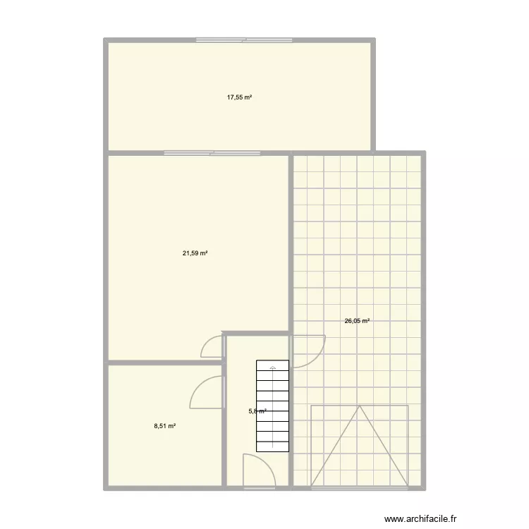 265 AV VICTOR HUGO RDC ACTUEL. Plan de 5  et 80 m²