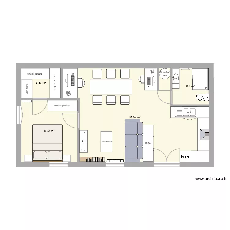 ATELIER 3. Plan de 3 et 49 m² ATELIER 3. Plan de 3 et 49 m²