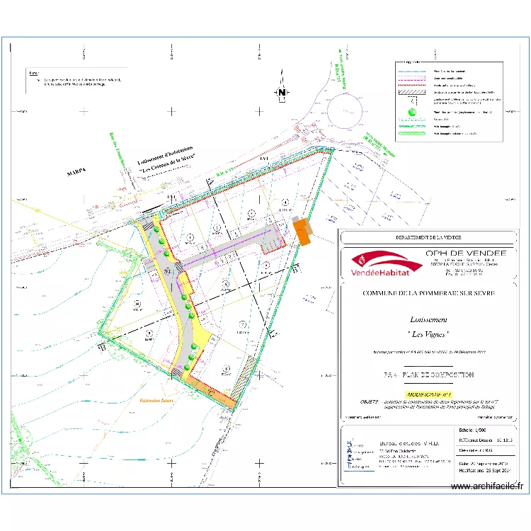 La pommeraie sur sèvre - lot 1 - les vignes. Plan de La pommeraie sur sèvre - lot 1 - les vignes. Plan de