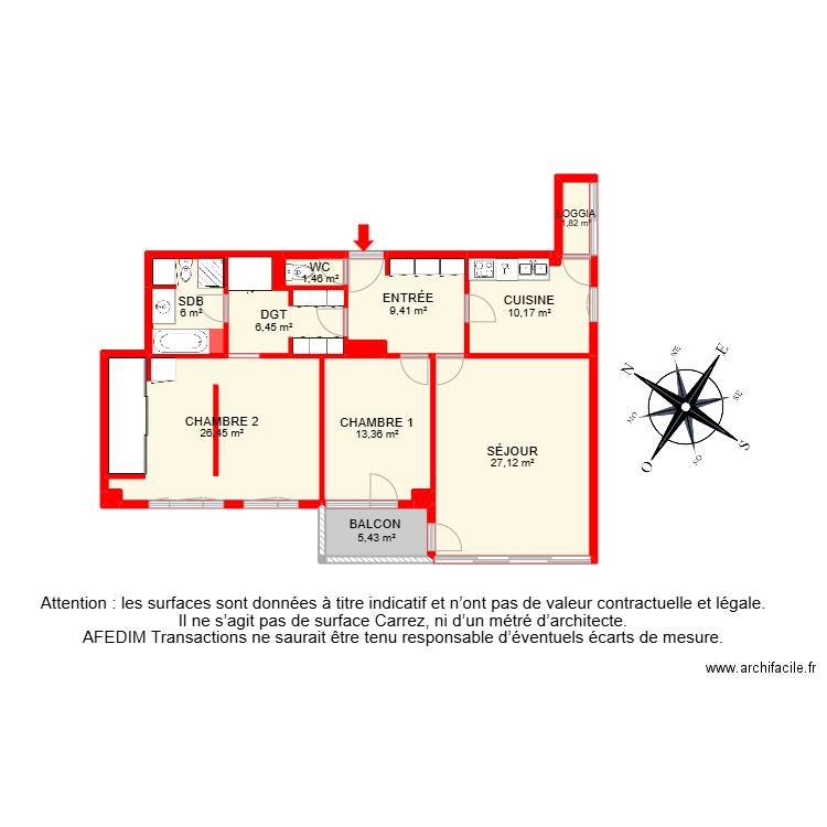 BI 29548. Plan de 16 pièces et 112 m2