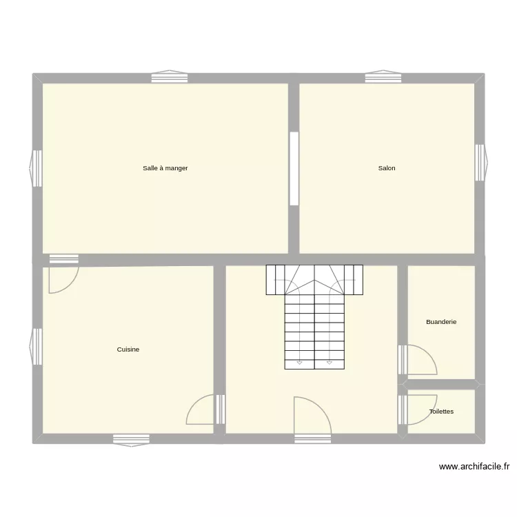 etage tj en retard. Plan de 6  et 102 m²