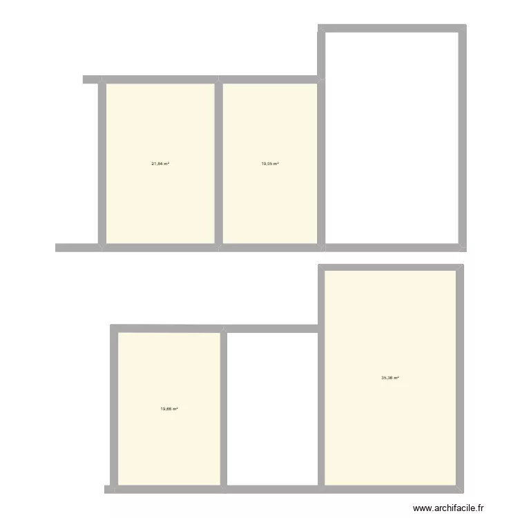 maison jalat. Plan de 4  et 96 m²
