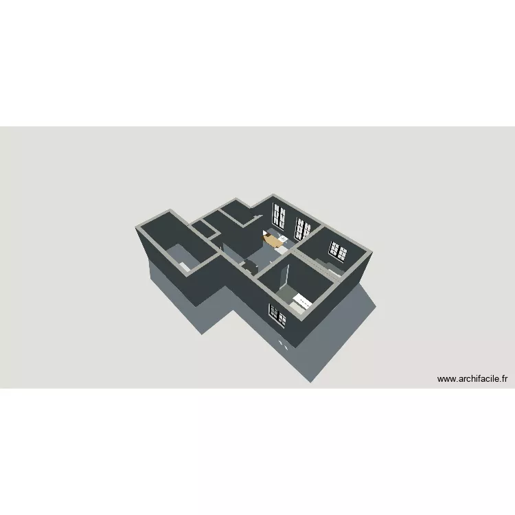 Appart Heyrieux. Plan de 3  et 27 m²