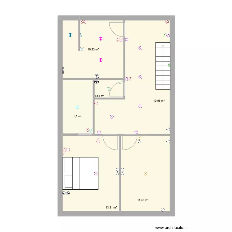 flo 1er. Plan de 6 et 61 m² flo 1er. Plan de 6 et 61 m²