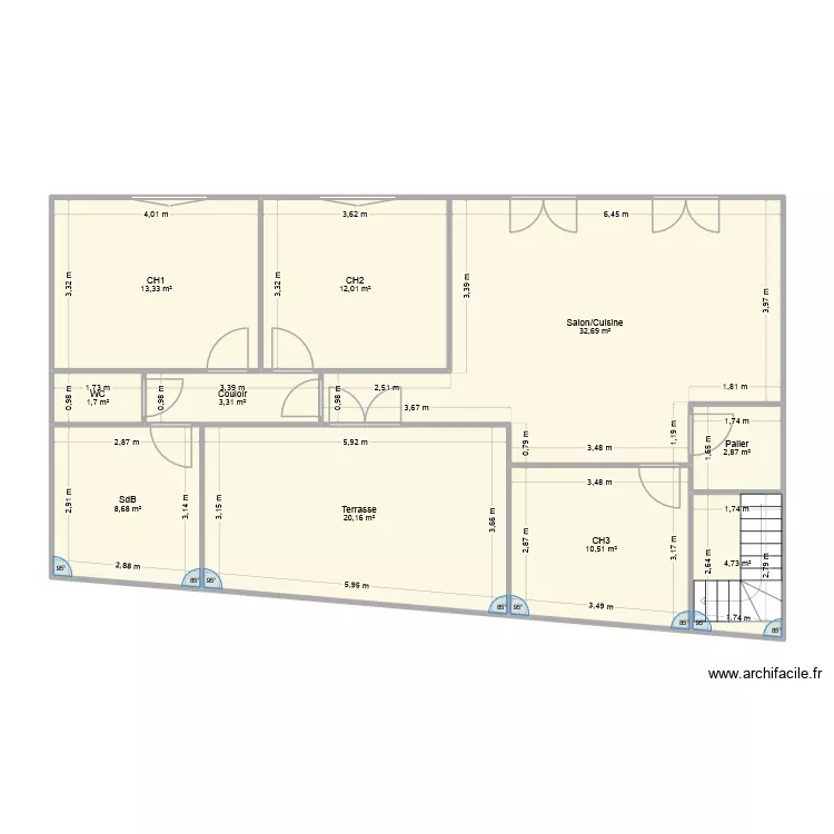 4 bis modif sans isolant. Plan de 10  et 110 m²