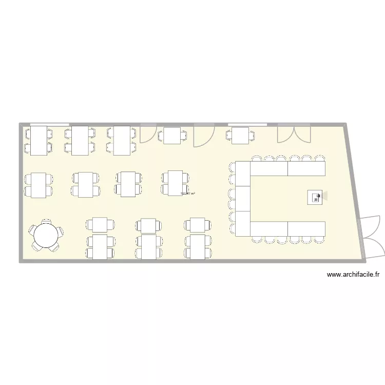 Projet bike park. Plan de 1  et 101 m²