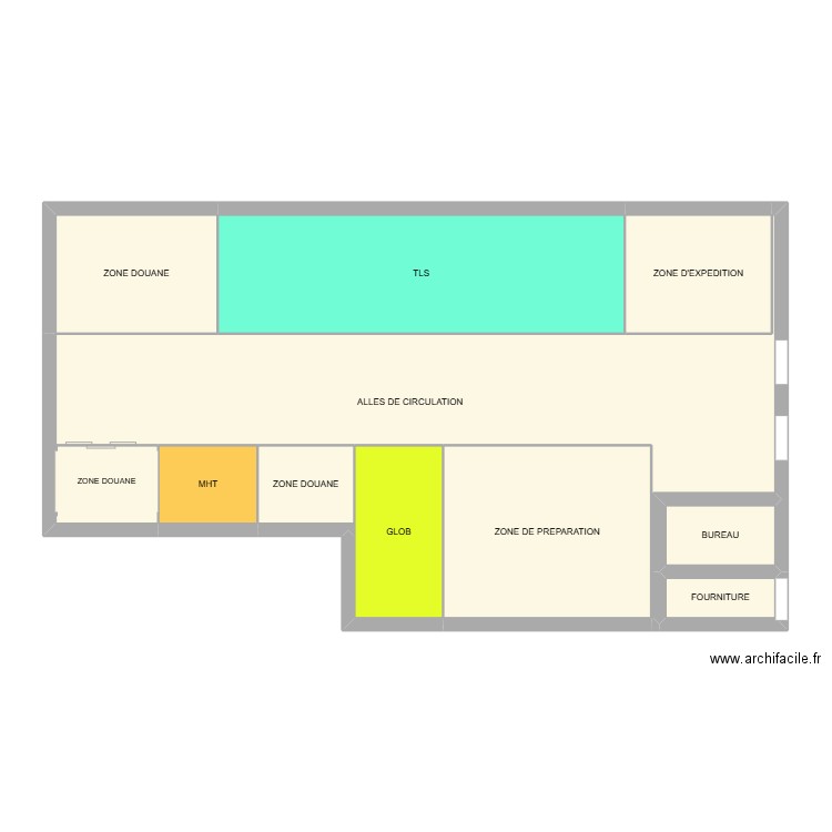 entrepot ziegler 2. Plan de 10 pièces et 103 m2