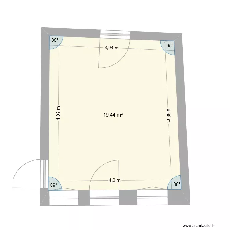 DEZIZE 2 CUISINE. Plan de 1 Pièce et 19 m² DEZIZE 2 CUISINE. Plan de 1 Pièce et 19 m²