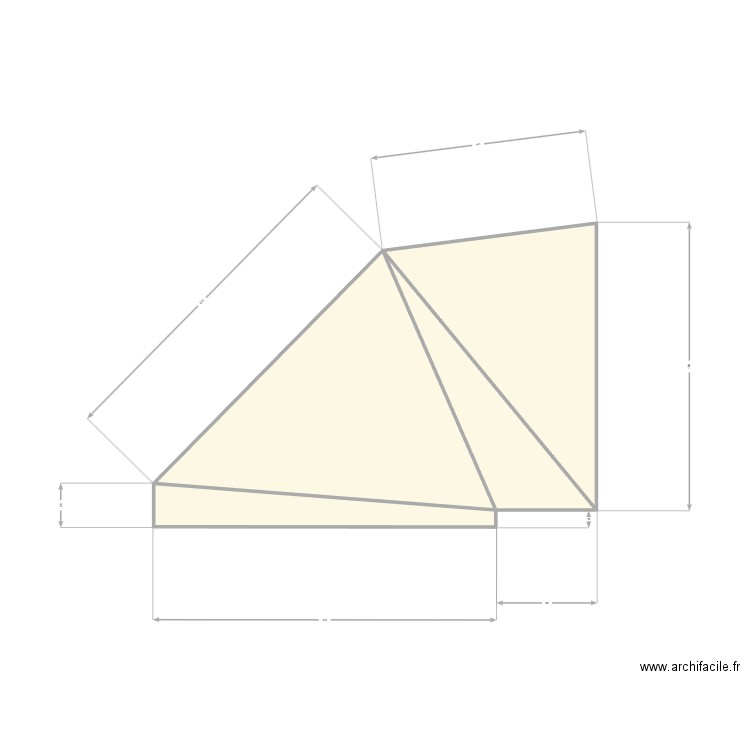 tapis. Plan de 4 pièces et 4 m2