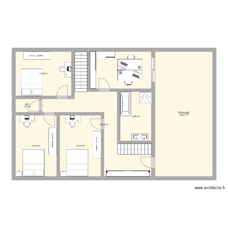 MAISON OBOURG 1. Plan de 8 pièces et 123 m2