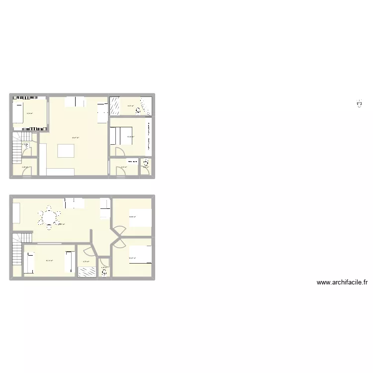 jet compact. Plan de 14  et 165 m²