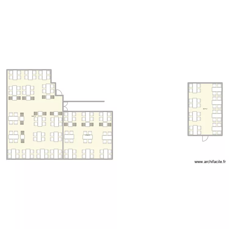 Plaine de Jeux. Plan de 3 Pièces et 180 m²